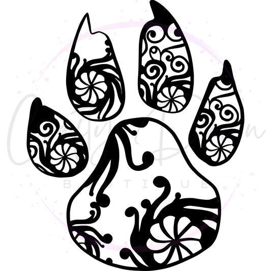 Paw Mandala Decal