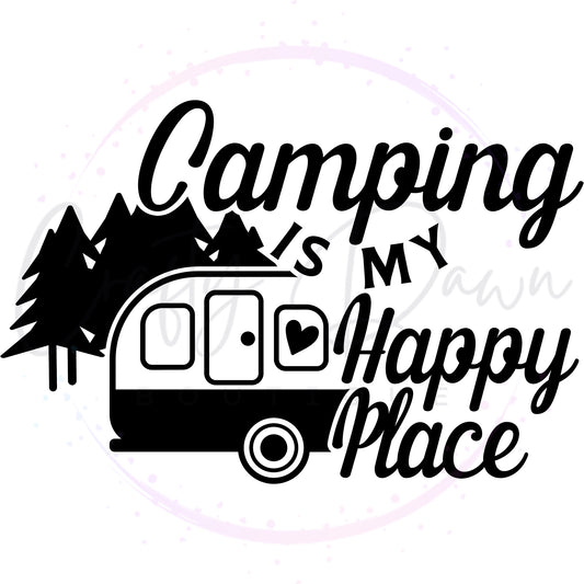 Camping Is My Happy Place Decal