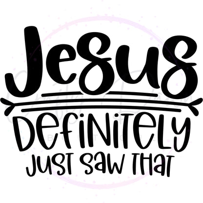 Jesus Saw That Decal