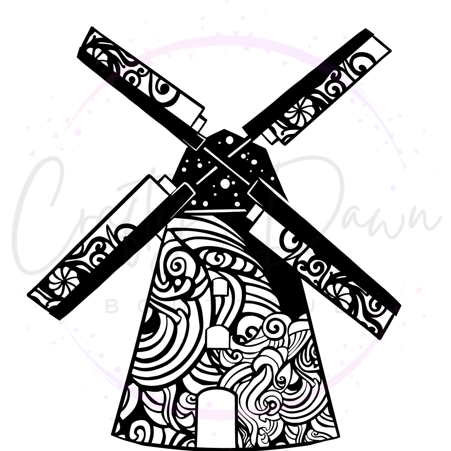 Windmill Mandala Decal