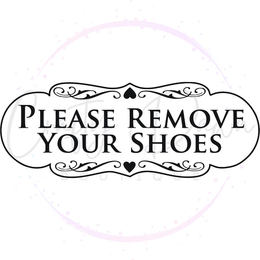 Please Remove Your Shoes Decal