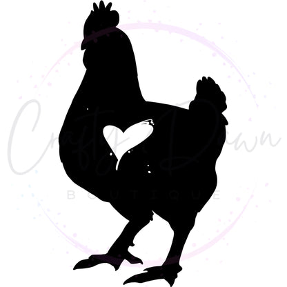 Chicken Heart Decal