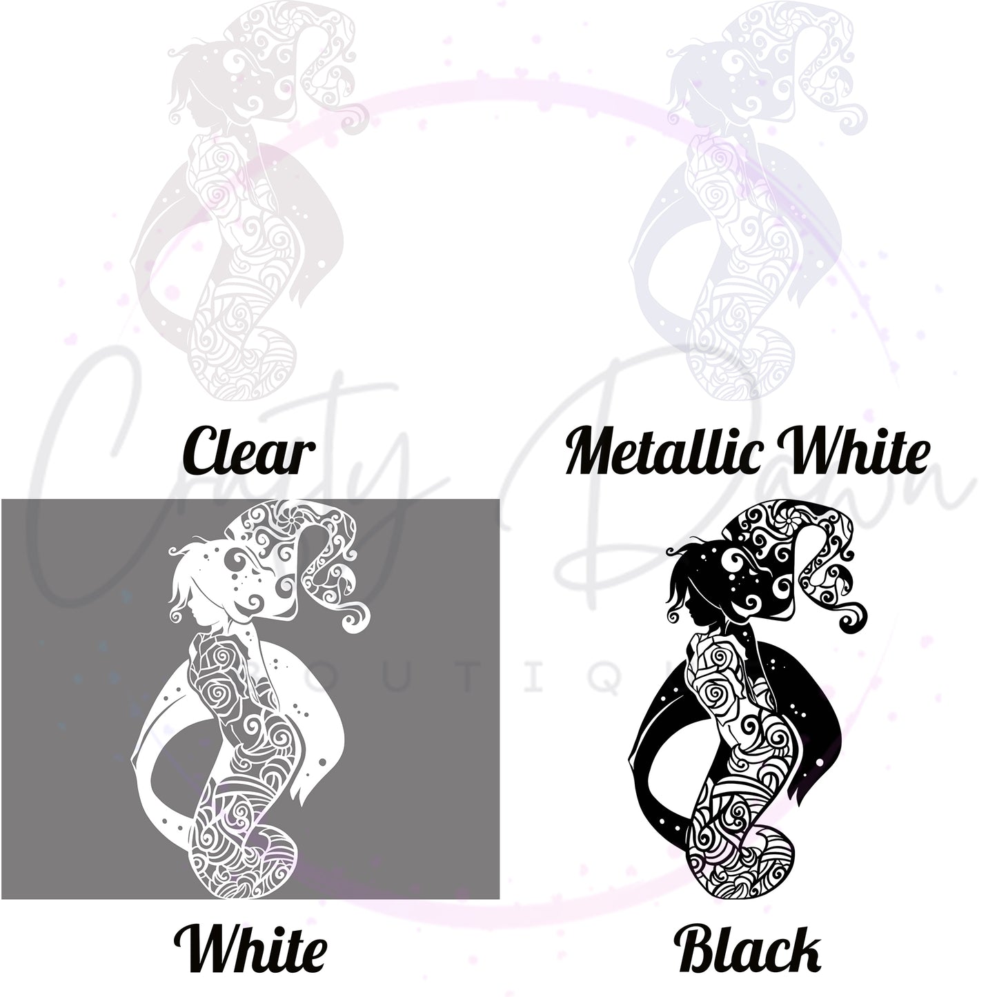 Rose Mermaid Decal