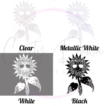 Cool Sunflower Mandala Decal