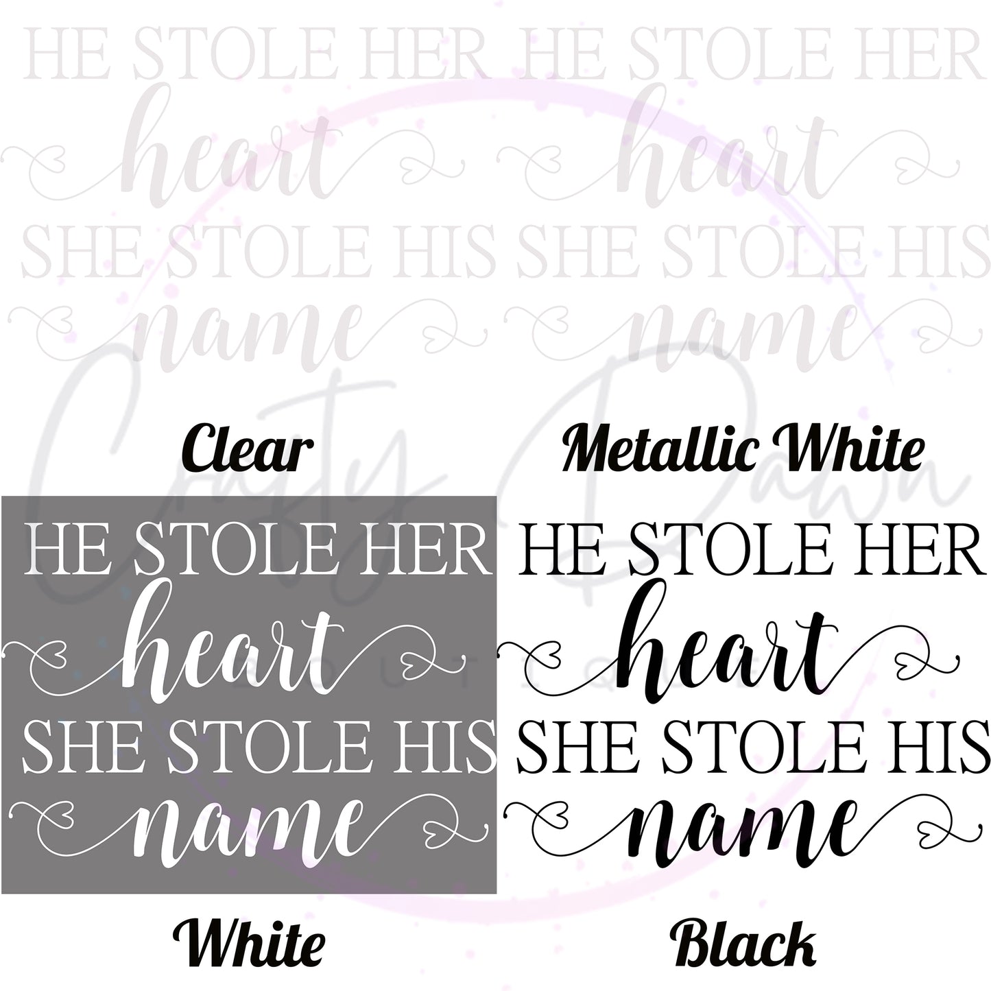 He Stole Her Heart Acrylic Sign