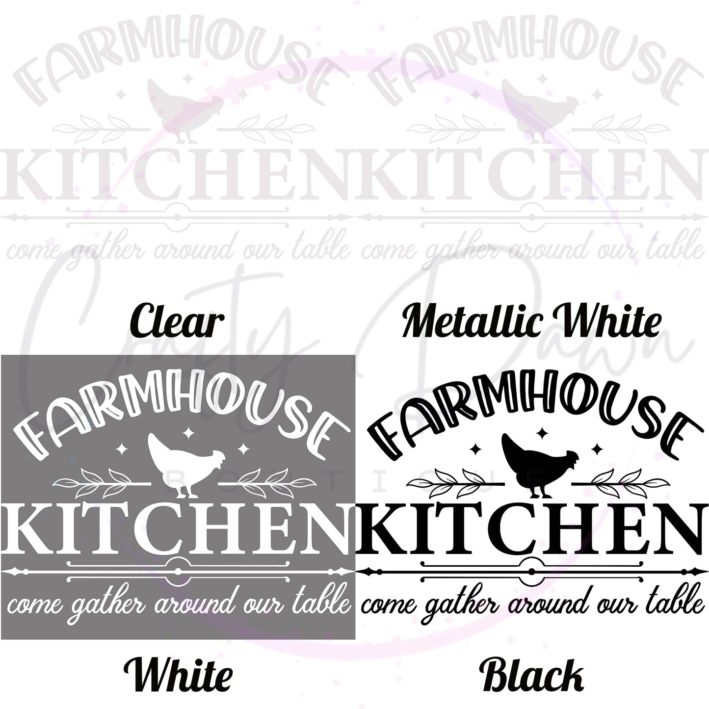 Farmhouse Kitchen Gather Around Decal