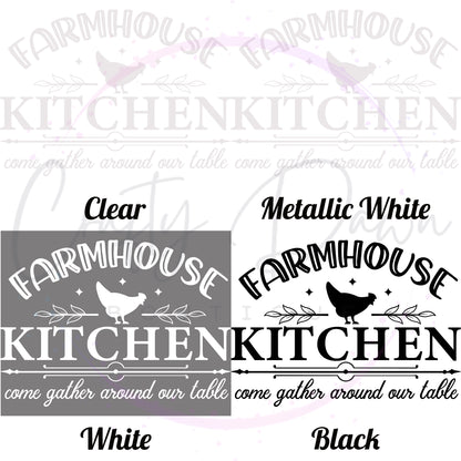 Farmhouse Kitchen Gather Around Decal