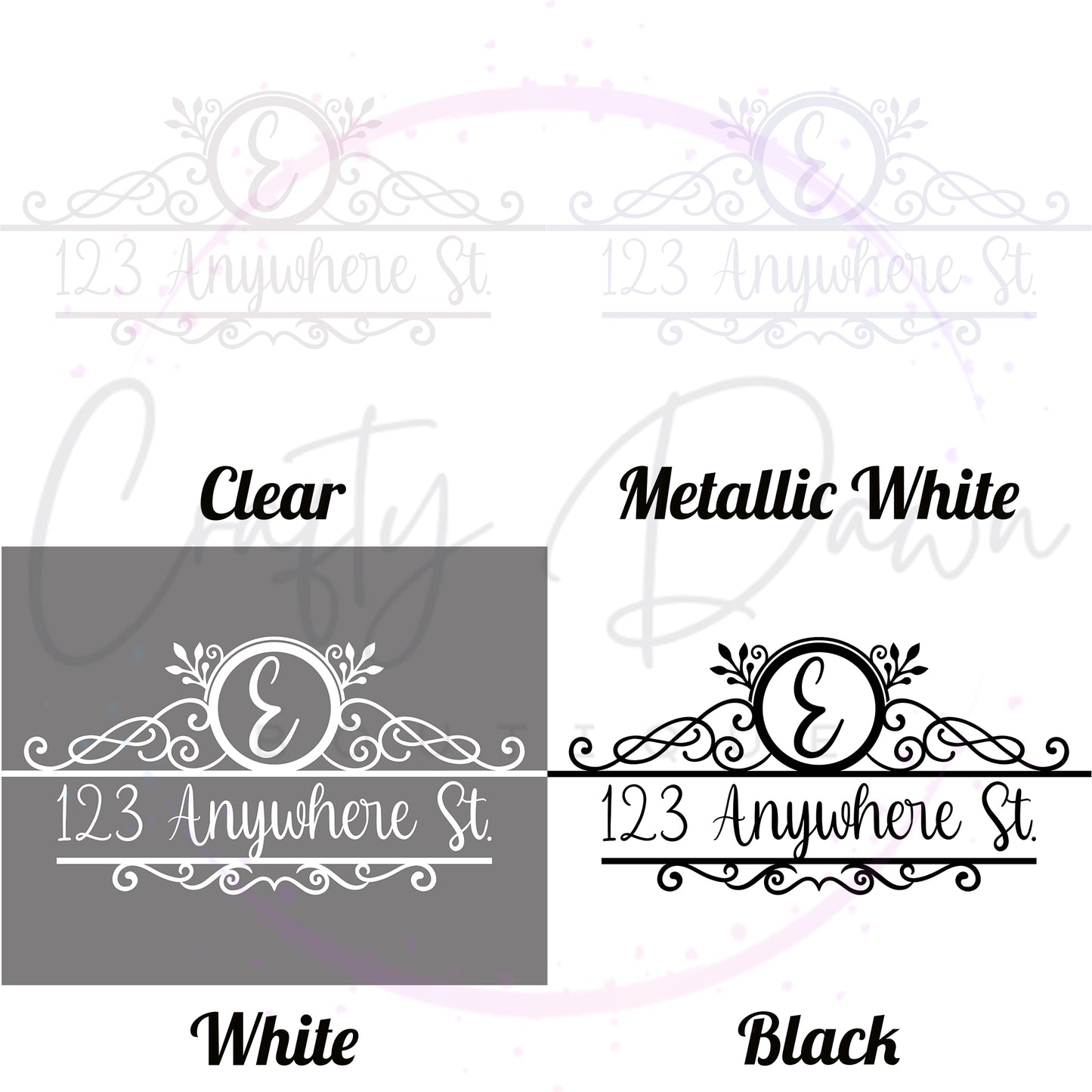 Monogram Mailbox Decal