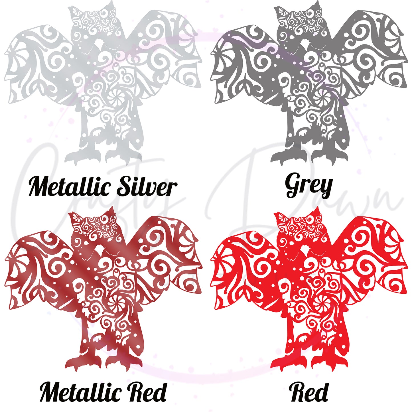 Owl Mandala Decal 2