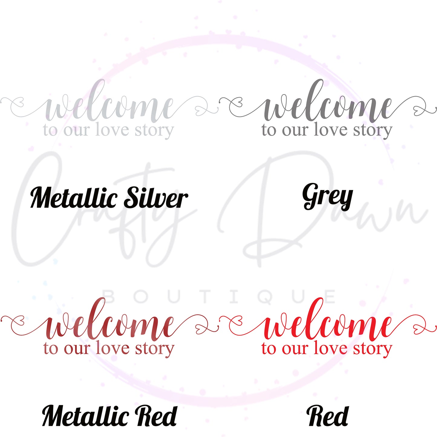 Welcome To Our Love Story Acrylic Sign