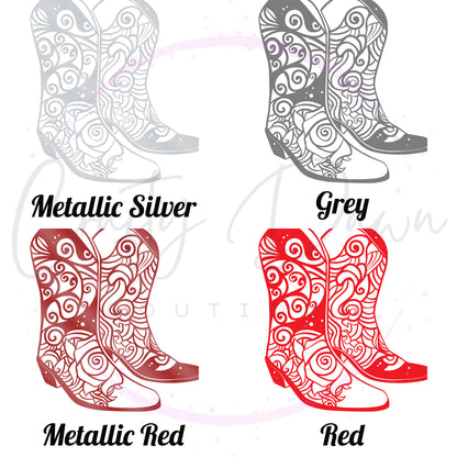 Cowboy Boots Mandala Decal