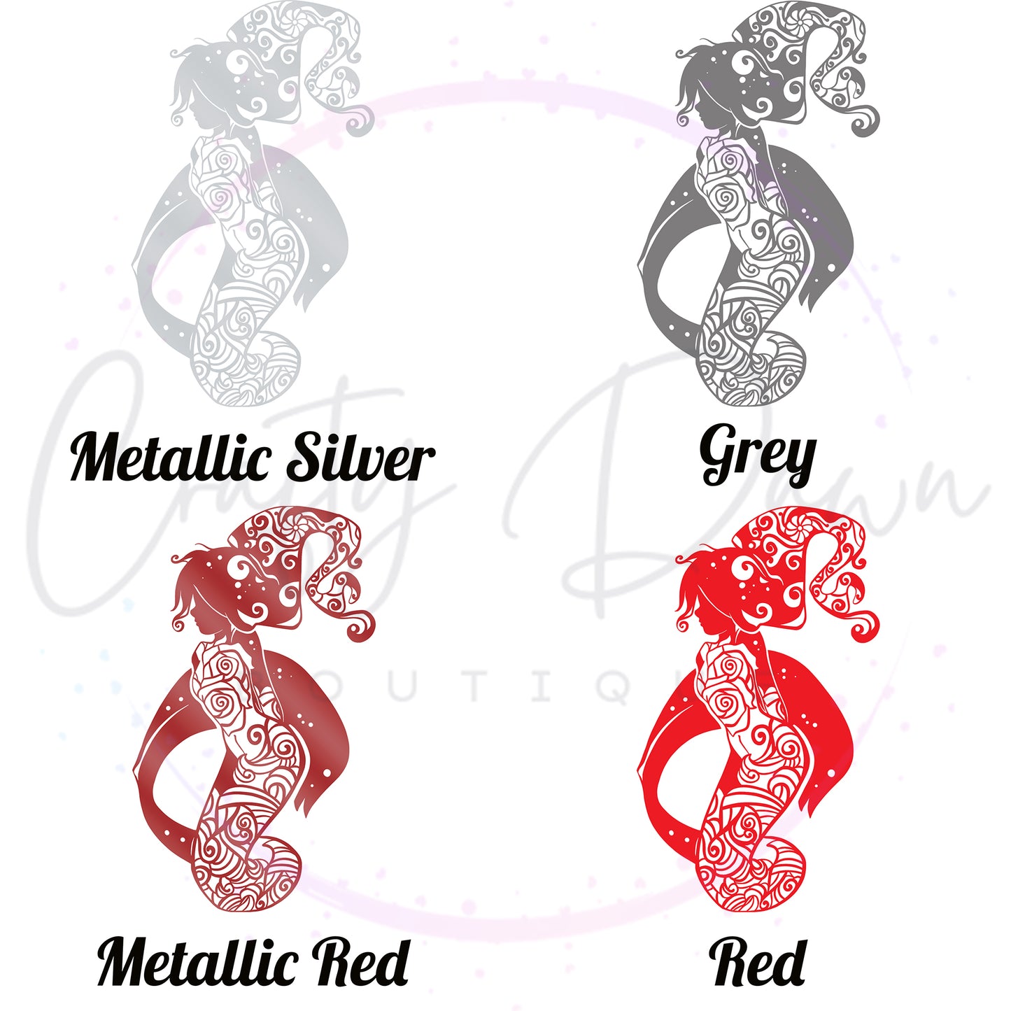 Rose Mermaid Decal