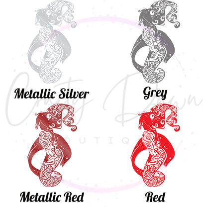 Rose Mermaid Decal