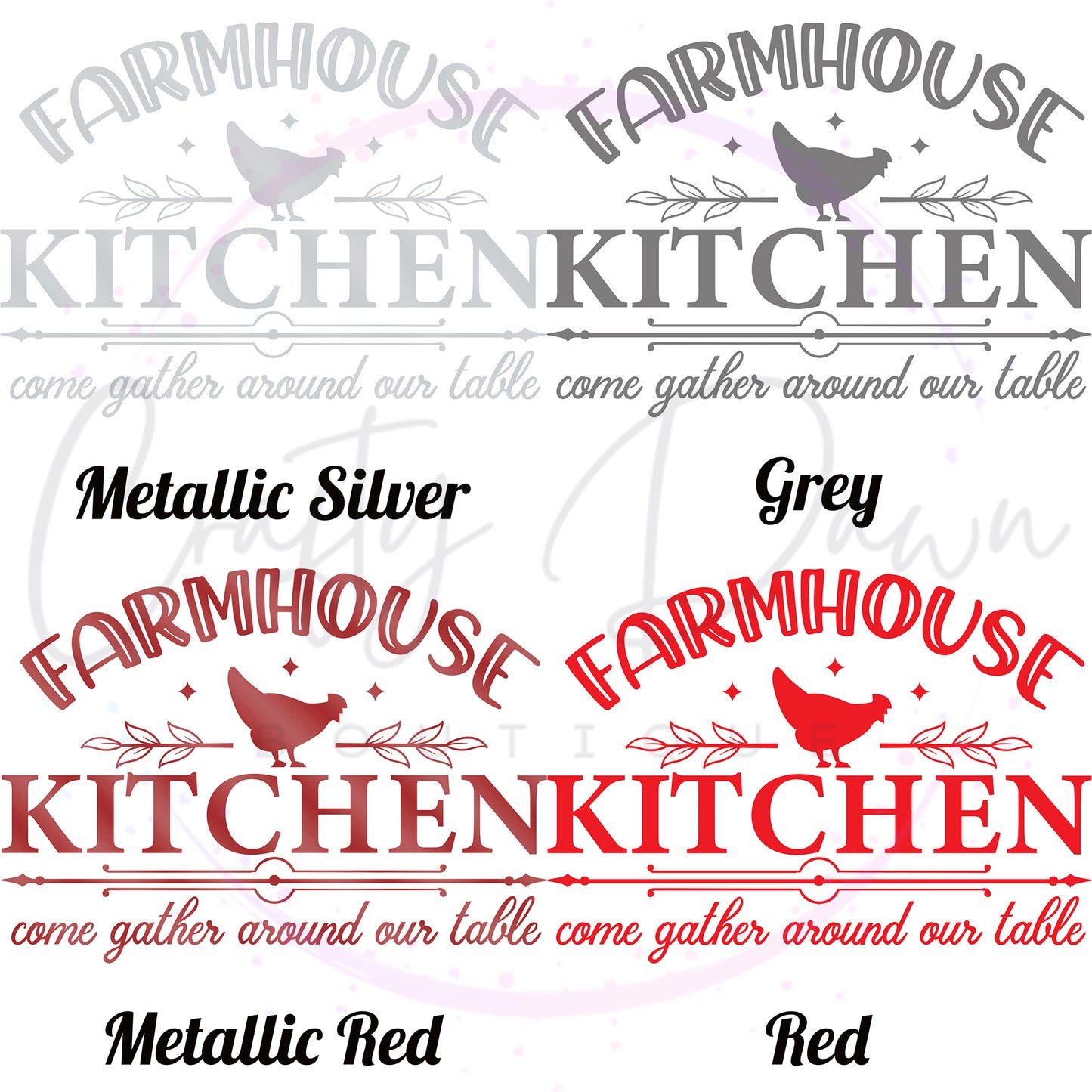 Farmhouse Kitchen Gather Around Decal