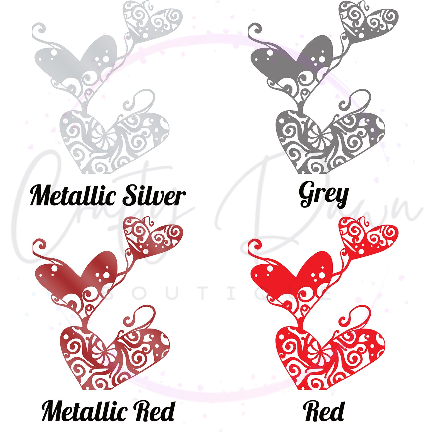 Tangled Hearts Mandala Decal