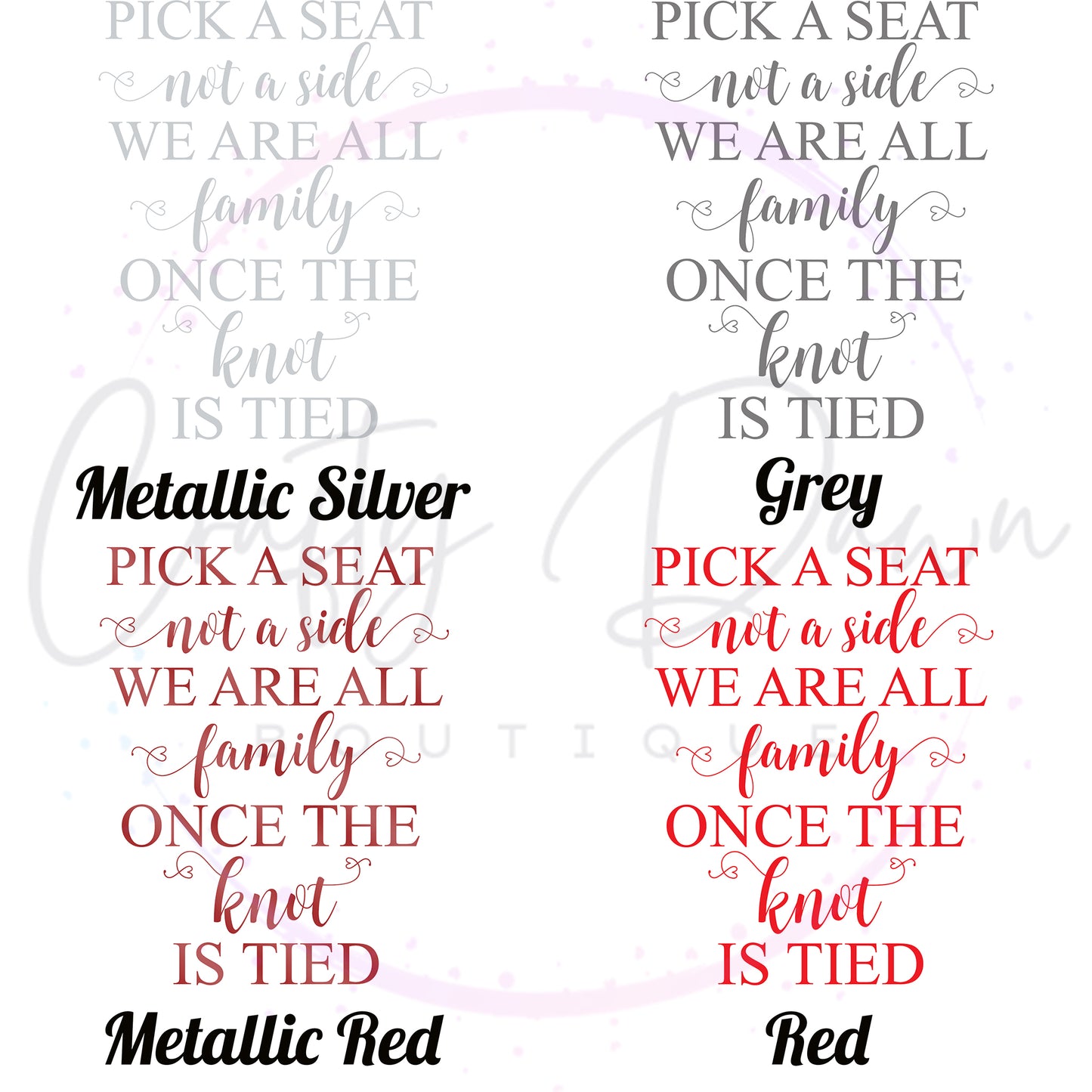 Pick A Seat Not A Side Acrylic Sign
