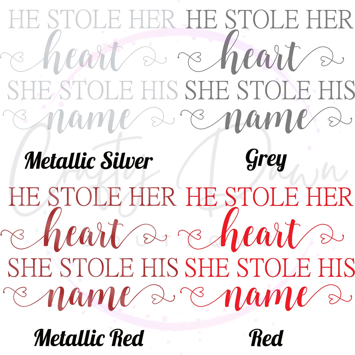 He Stole Her Heart Acrylic Sign