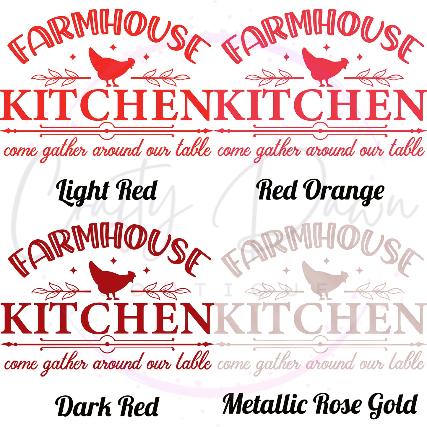 Farmhouse Kitchen Gather Around Decal