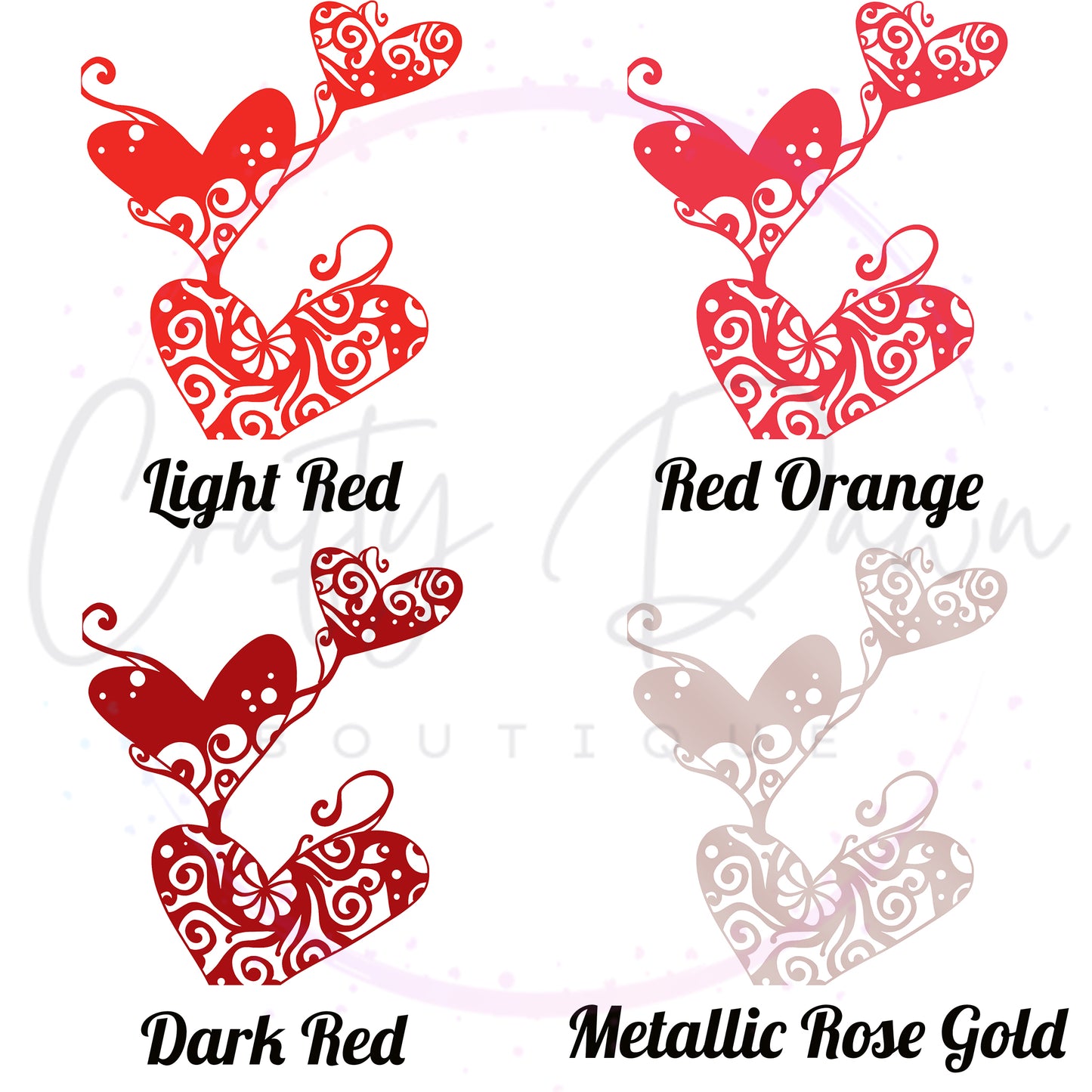 Tangled Hearts Mandala Decal