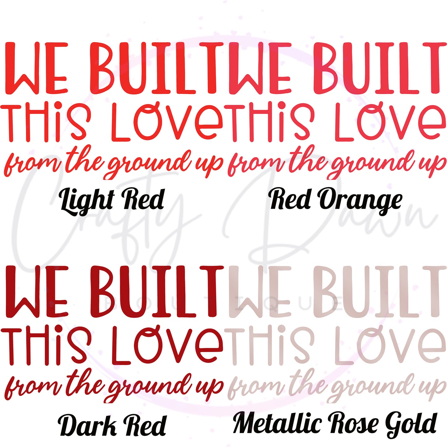 We Built This Love Decal