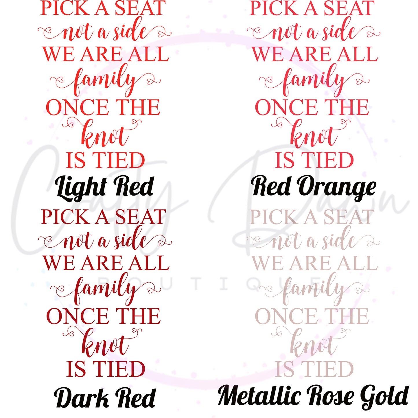 Pick A Seat Not A Side Acrylic Sign
