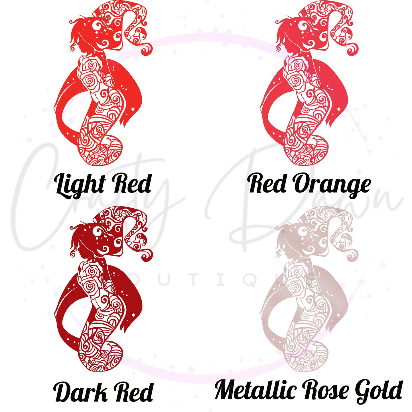 Rose Mermaid Decal