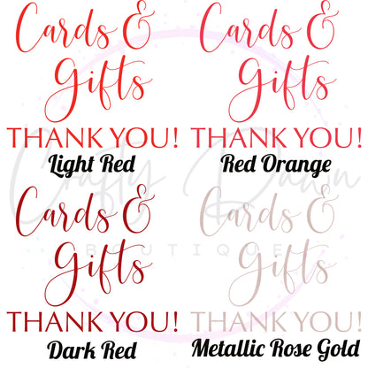 Cards And Gifts Acrylic Sign