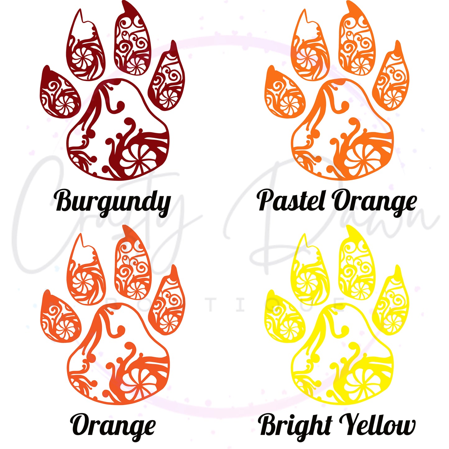 Paw Mandala Decal