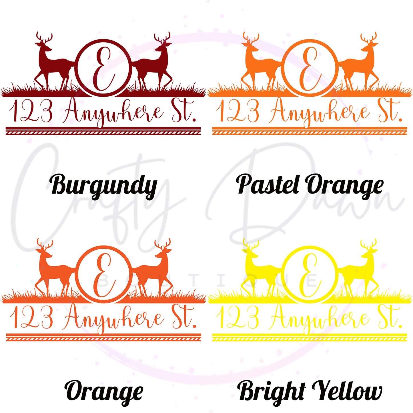 Deer Mailbox Decal