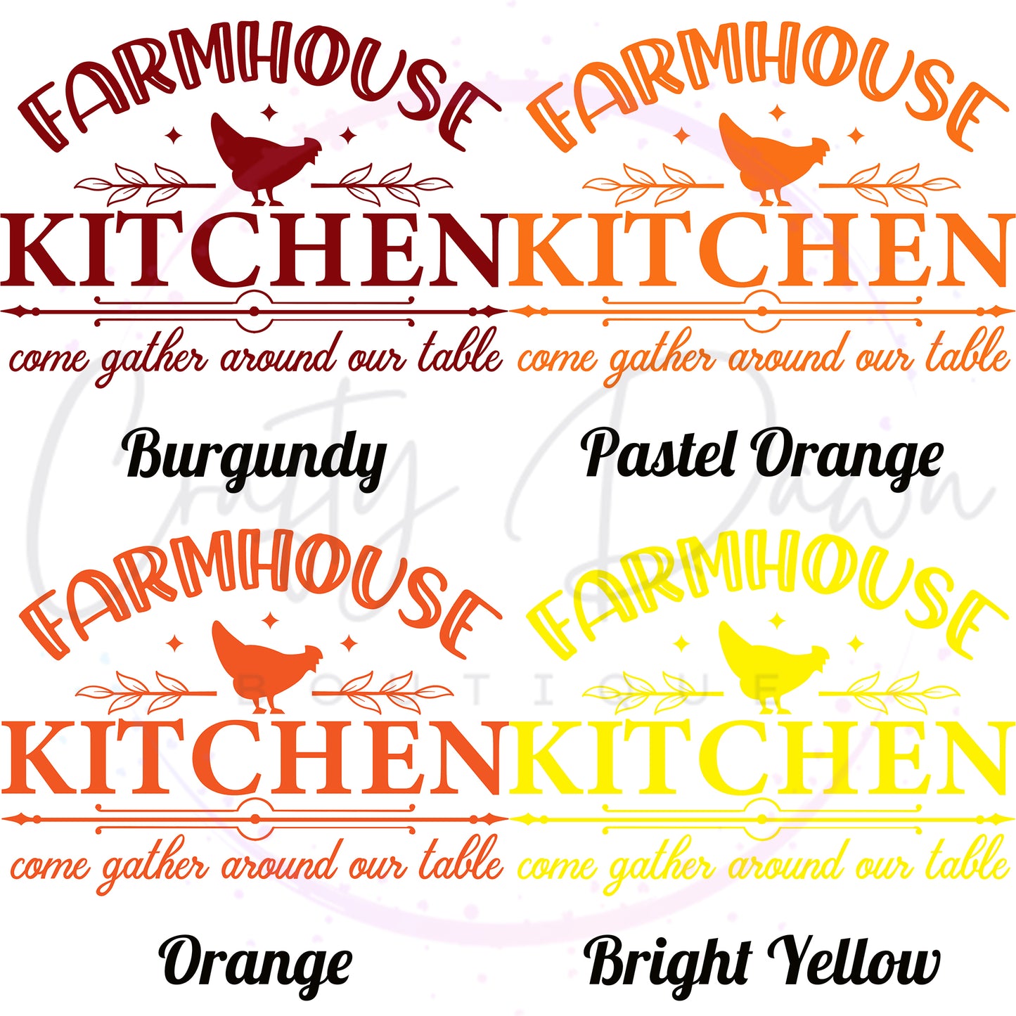 Farmhouse Kitchen Gather Around Decal