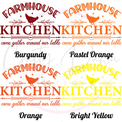 Farmhouse Kitchen Gather Around Decal