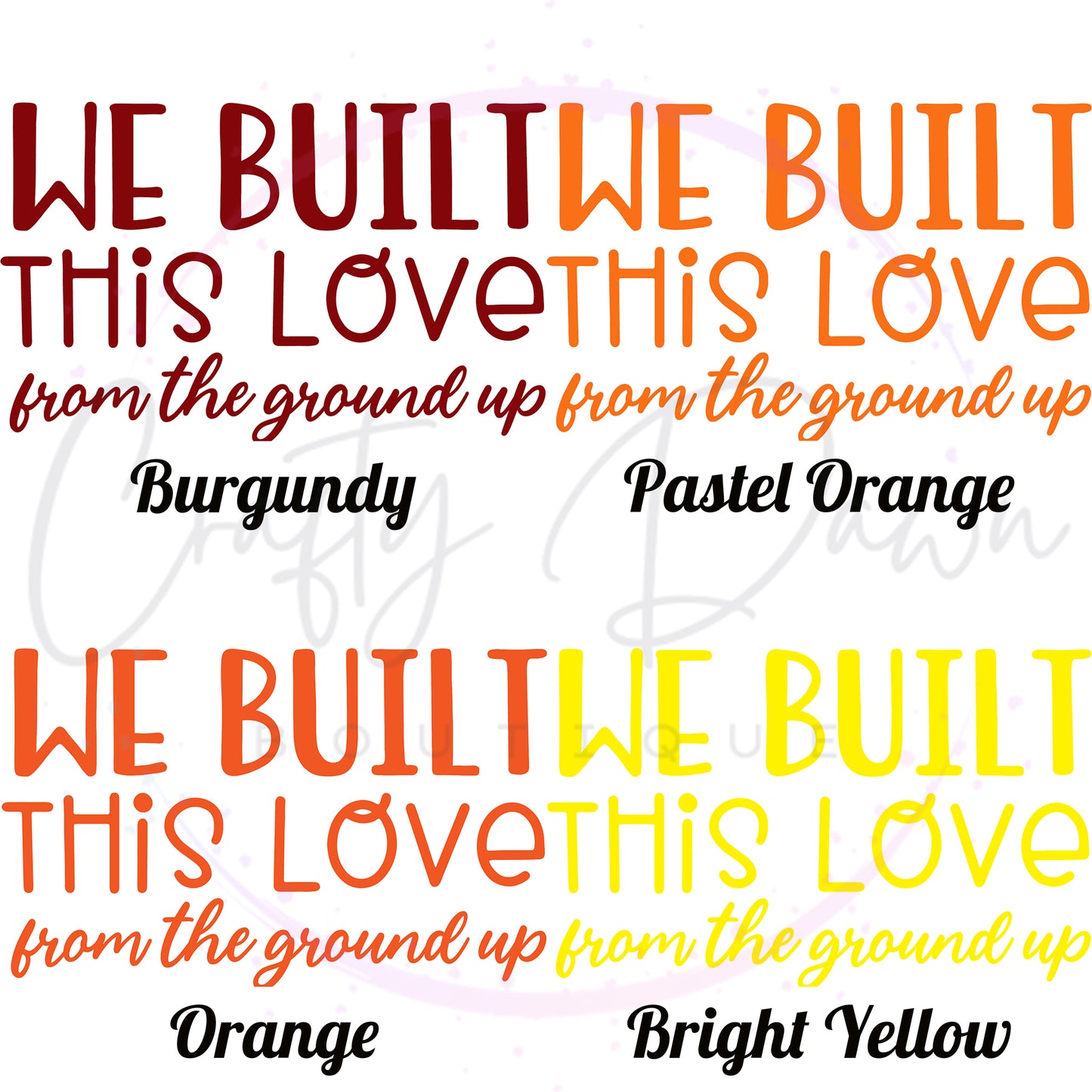 We Built This Love Decal
