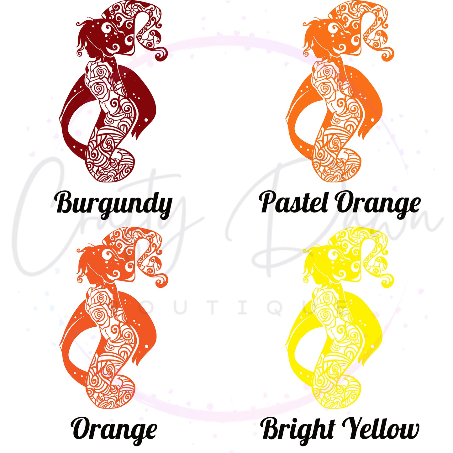 Rose Mermaid Decal