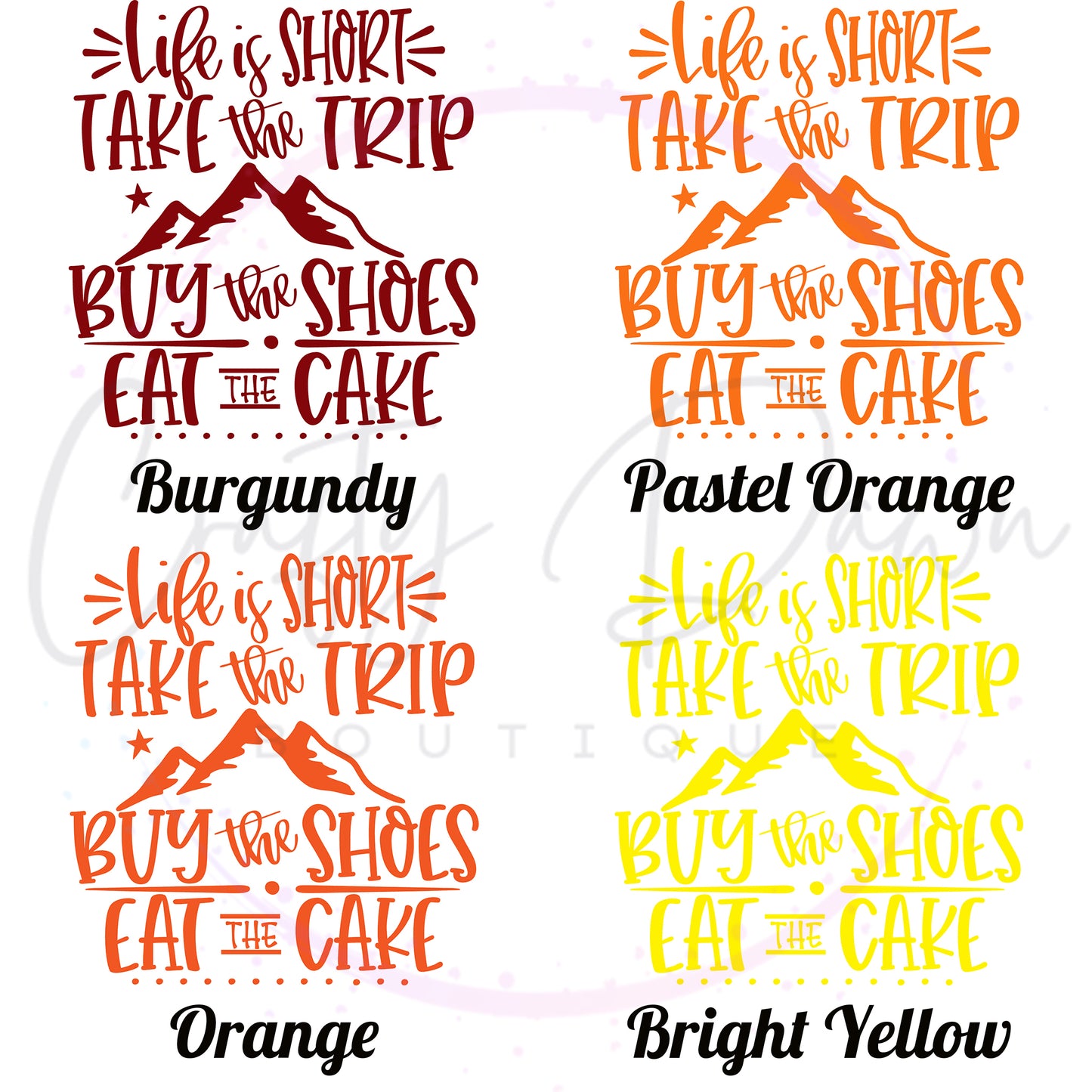 Life Is Short Take The Trip Decal