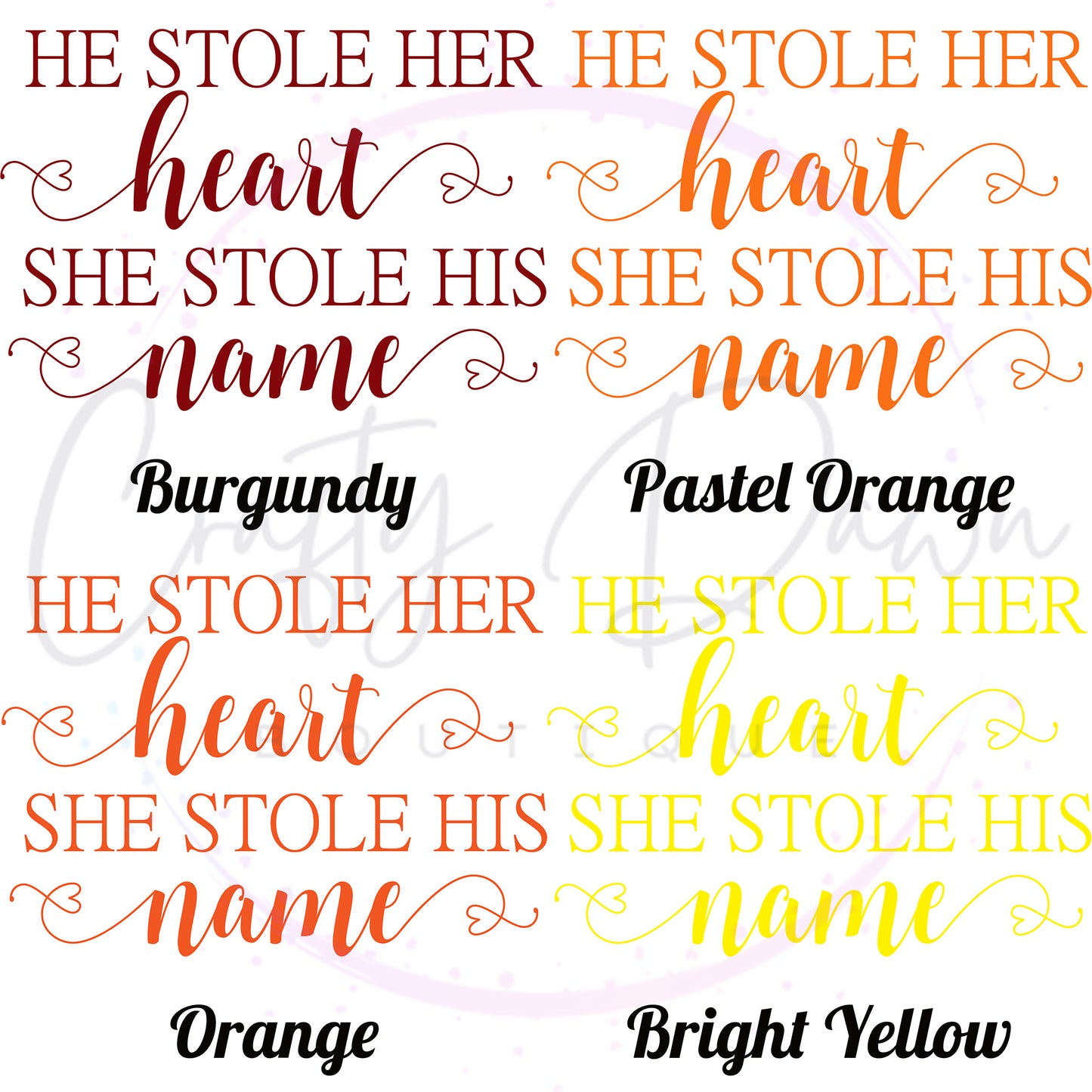 He Stole Her Heart Acrylic Sign