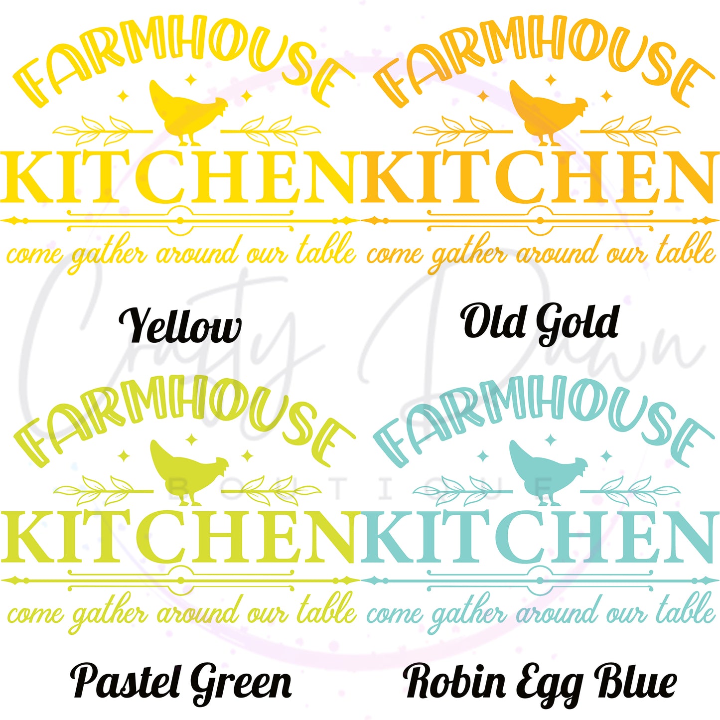 Farmhouse Kitchen Gather Around Decal