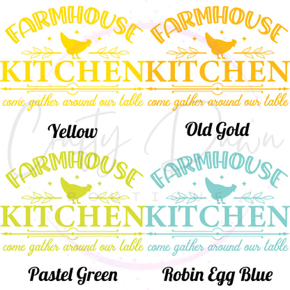 Farmhouse Kitchen Gather Around Decal