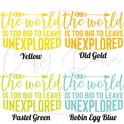 The World Is Too Big Decal