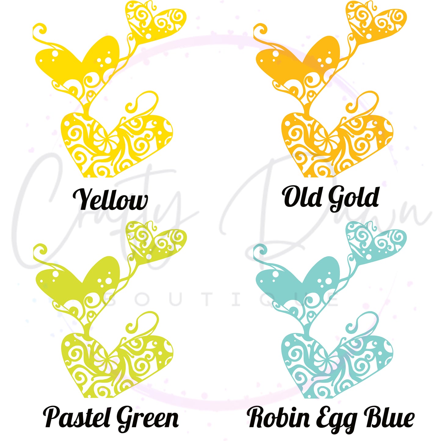 Tangled Hearts Mandala Decal