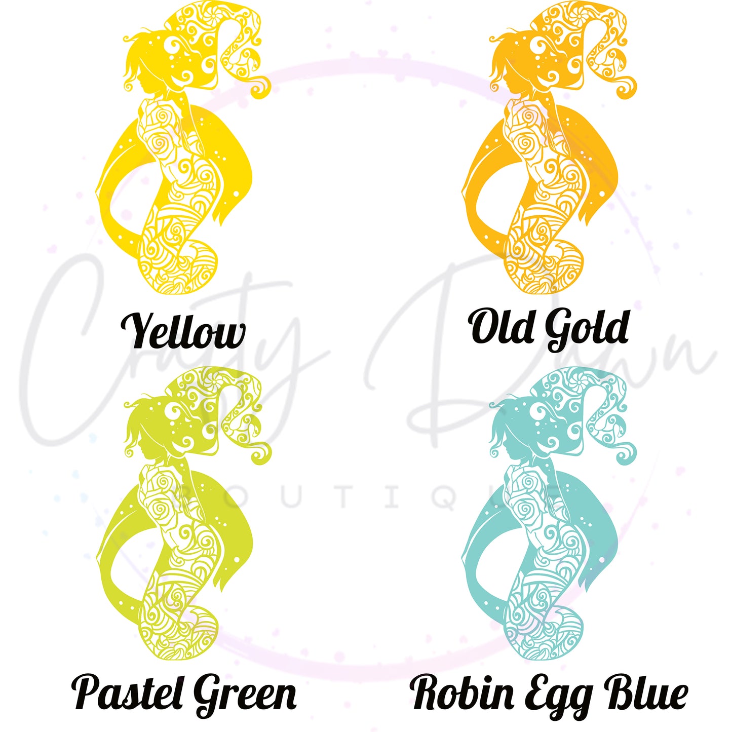 Rose Mermaid Decal