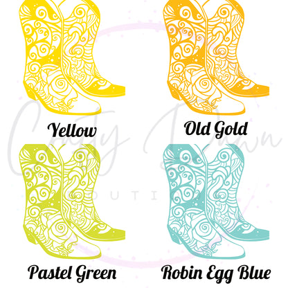 Cowboy Boots Mandala Decal