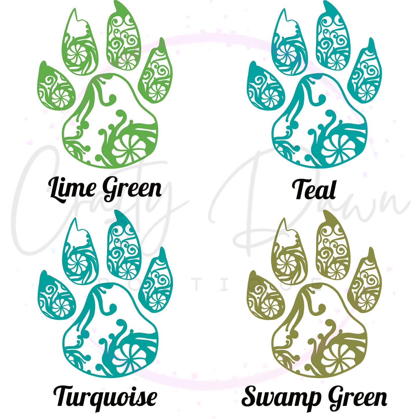 Paw Mandala Decal