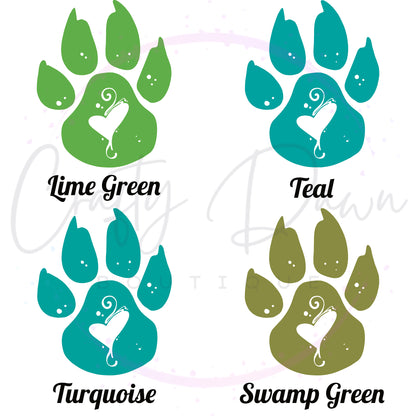 Paw Heart Decal