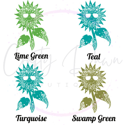 Cool Sunflower Mandala Decal