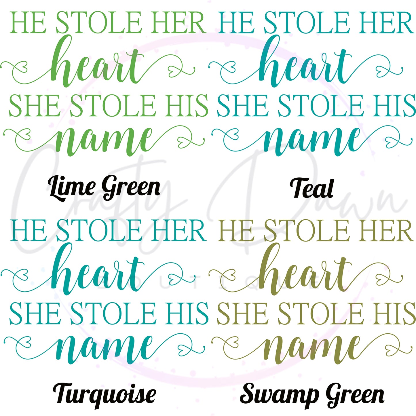 He Stole Her Heart Acrylic Sign