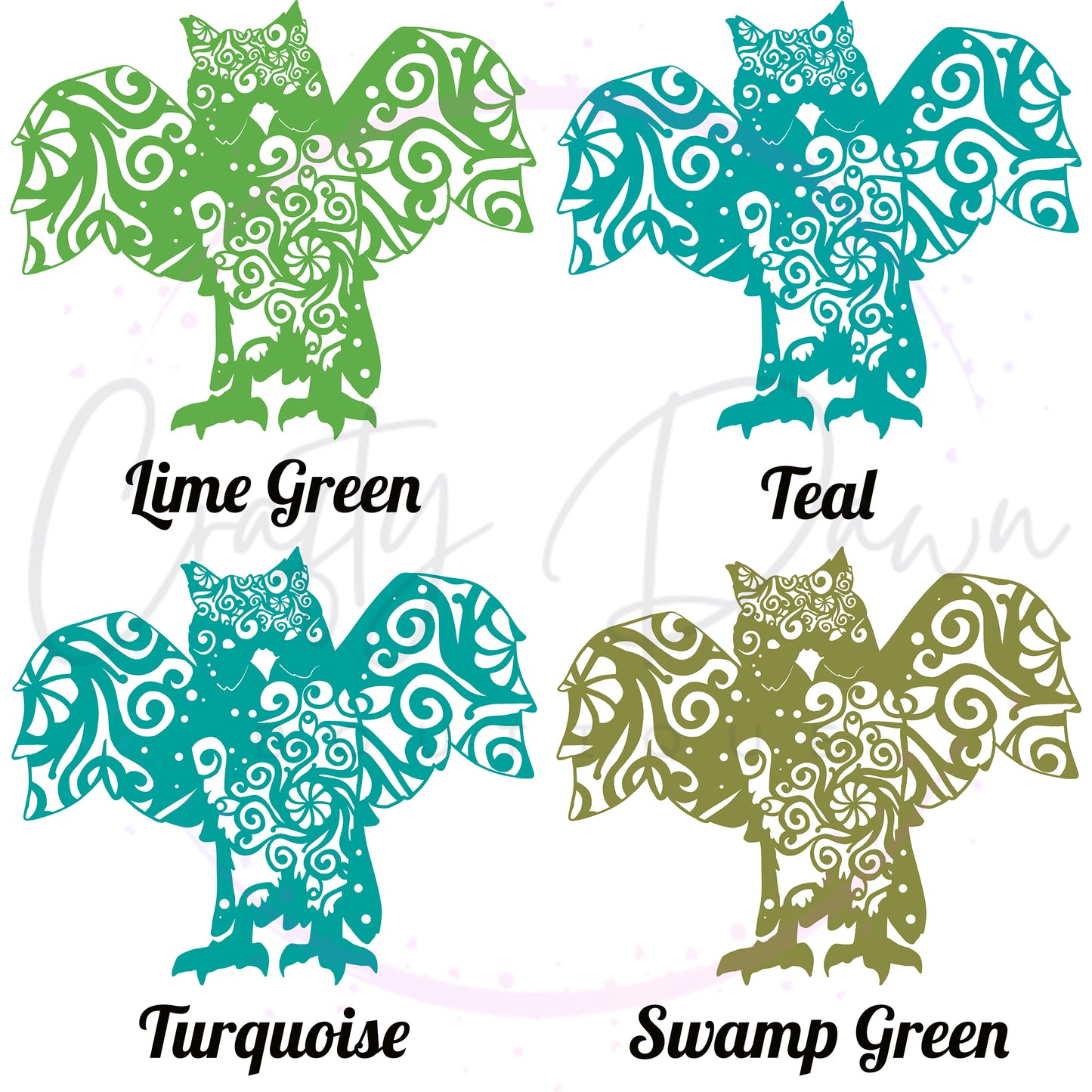 Owl Mandala Decal 2