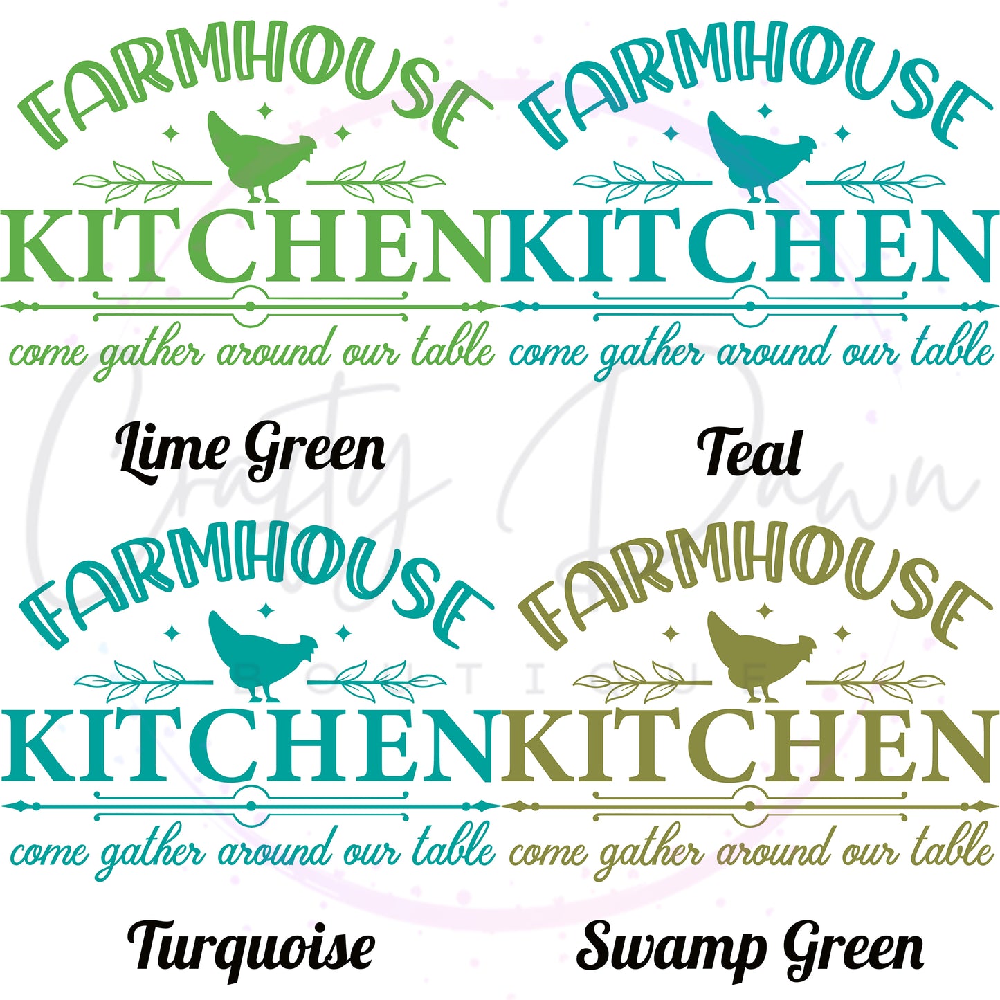 Farmhouse Kitchen Gather Around Decal