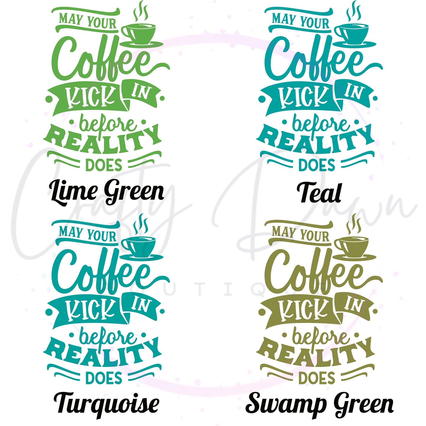 Coffee Before Reality Decal