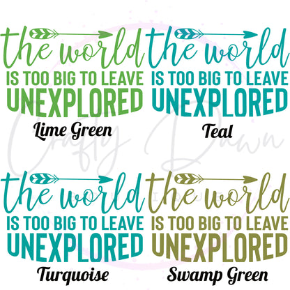 The World Is Too Big Decal