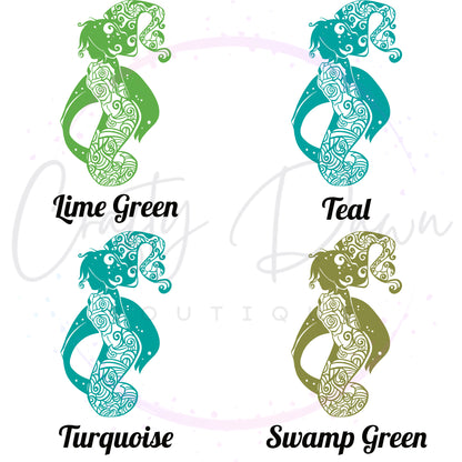 Rose Mermaid Decal